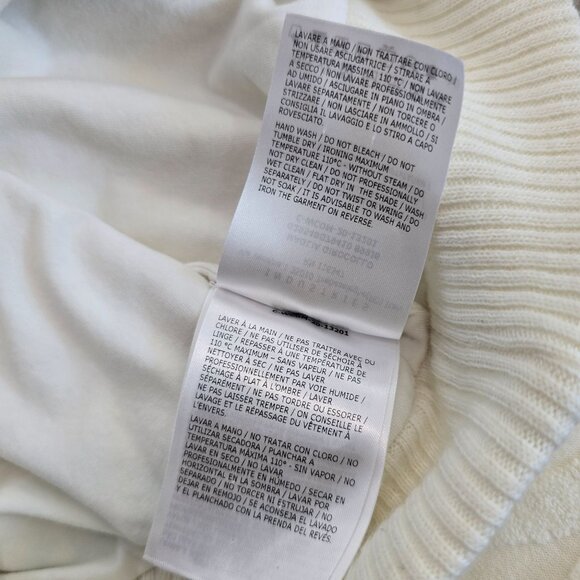 Moncler Kids Cable Knit Sweater Size 8 Anni 130cm White Cotton & Wool winter - Picture 11 of 14